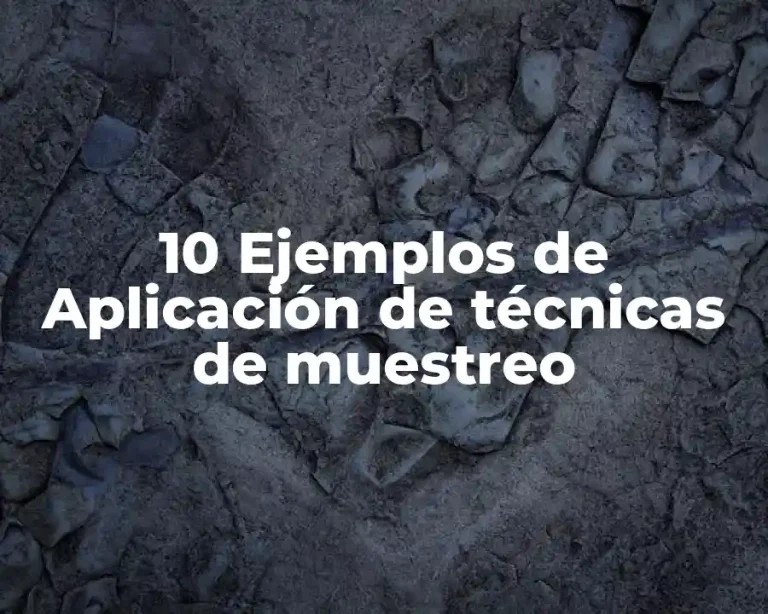 10 Ejemplos de Aplicación de técnicas de muestreo