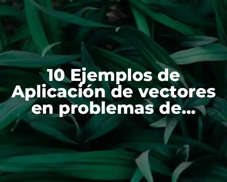 10 Ejemplos de Aplicación de vectores en problemas de ingeniería