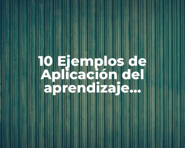 10 Ejemplos de Aplicación del aprendizaje independiente