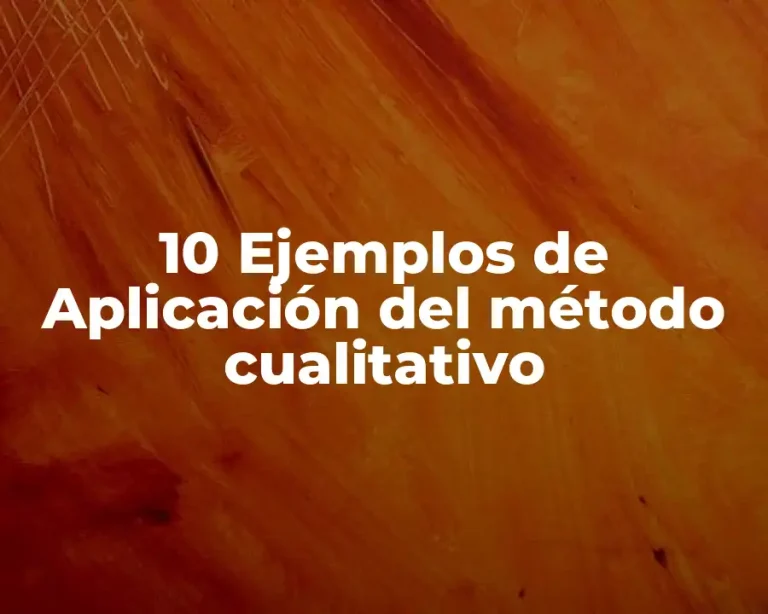 10 Ejemplos de Aplicación del método cualitativo