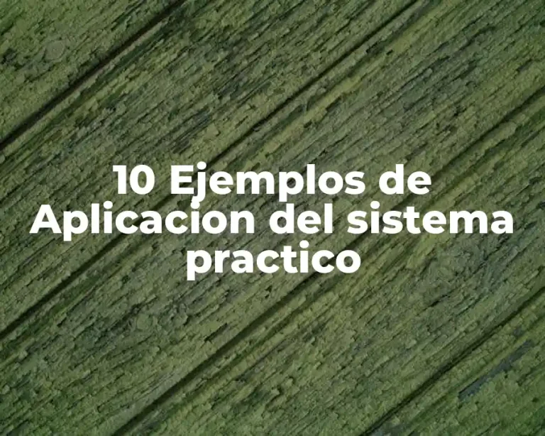 10 Ejemplos de Aplicacion del sistema practico
