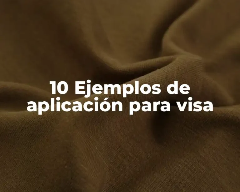 10 Ejemplos de aplicación para visa