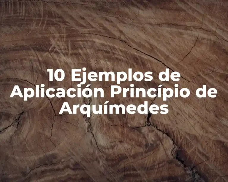 10 Ejemplos de Aplicación Princípio de Arquímedes