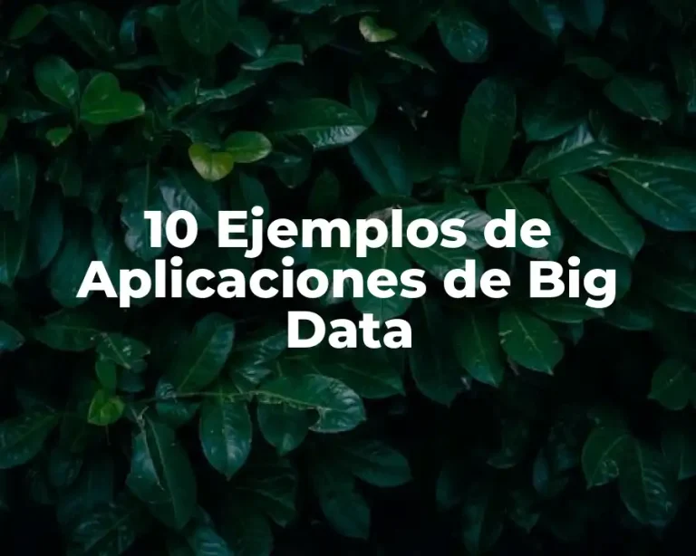 10 Ejemplos de Aplicaciones de Big Data