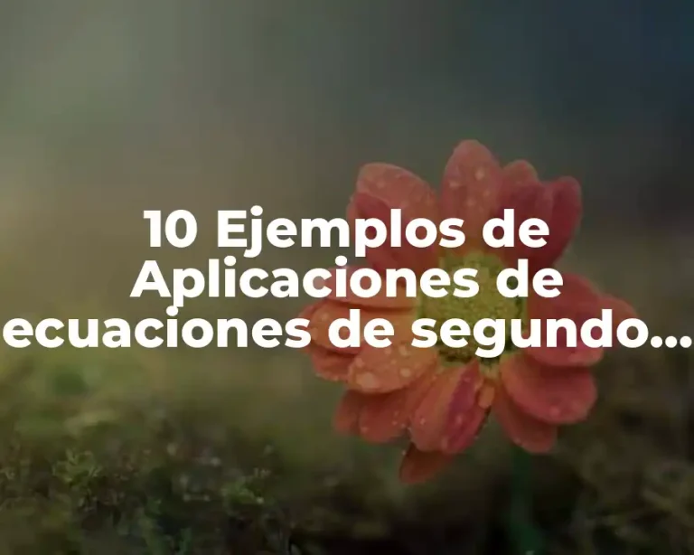 10 Ejemplos de Aplicaciones de ecuaciones de segundo grado