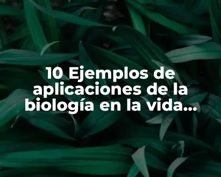 10 Ejemplos de aplicaciones de la biología en la vida cotidiana