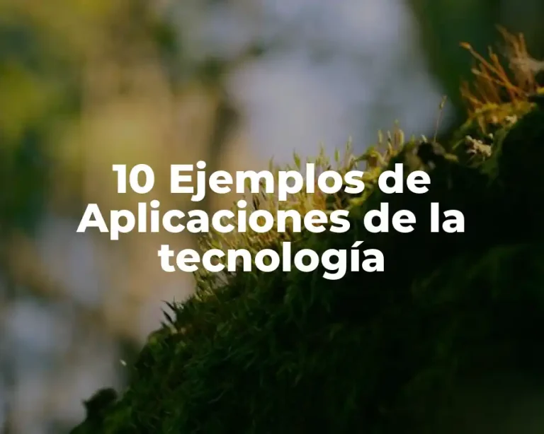10 Ejemplos de Aplicaciones de la tecnología