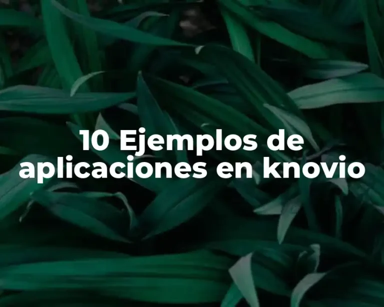 10 Ejemplos de aplicaciones en knovio