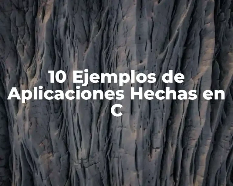 10 Ejemplos de Aplicaciones Hechas en C