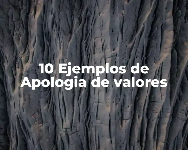 10 Ejemplos de Apologia de valores