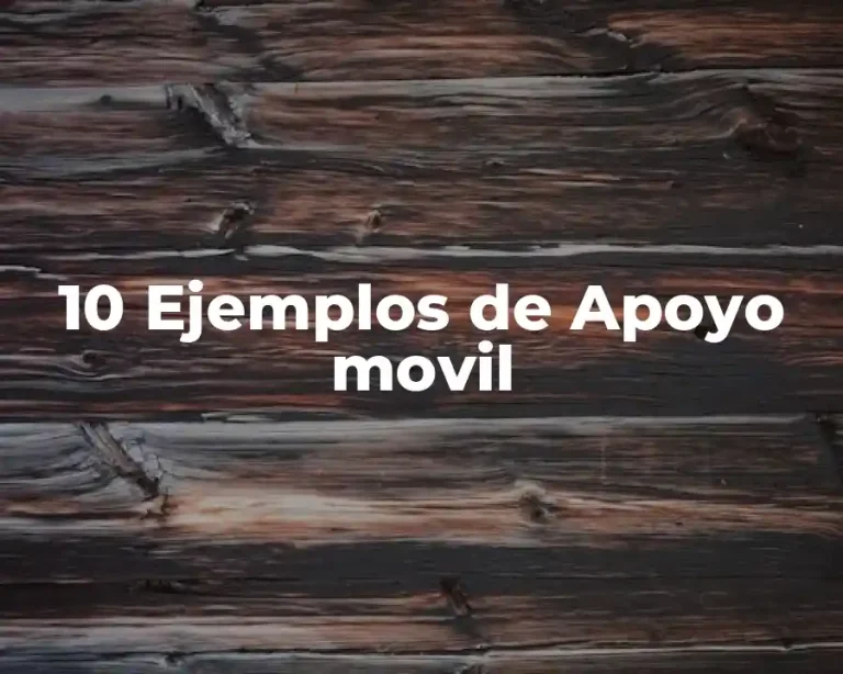 10 Ejemplos de Apoyo movil