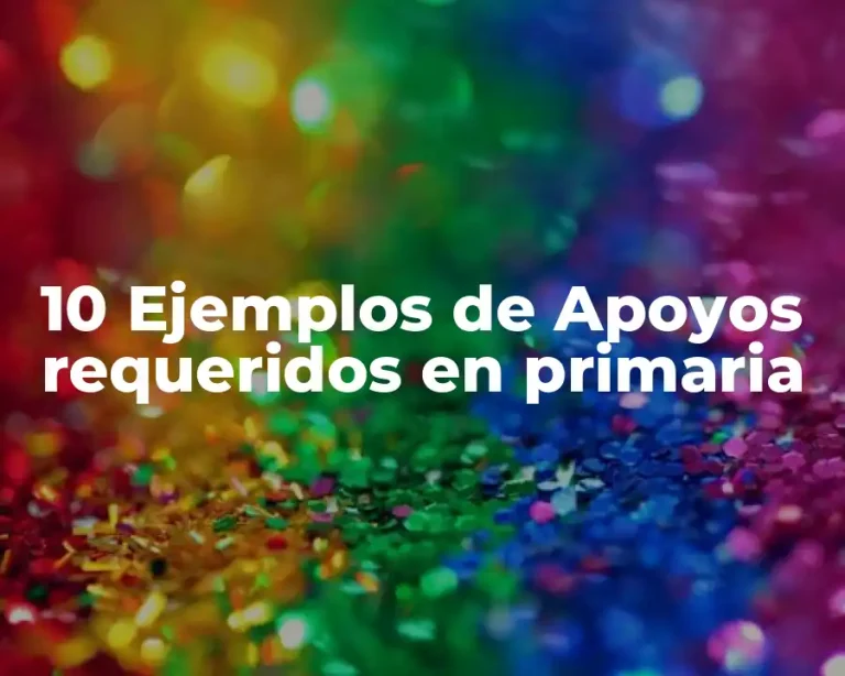 10 Ejemplos de Apoyos requeridos en primaria