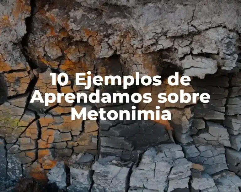 10 Ejemplos de Aprendamos sobre Metonimia