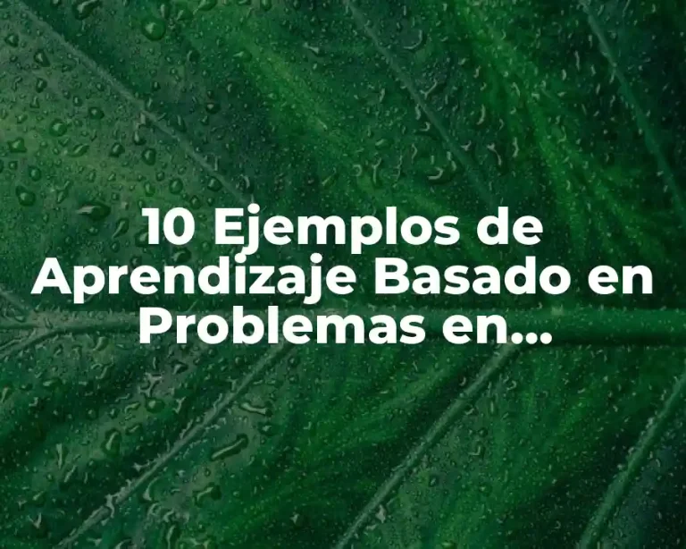 10 Ejemplos de Aprendizaje Basado en Problemas en Preescolar