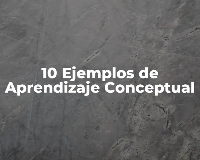 10 Ejemplos de Aprendizaje Conceptual