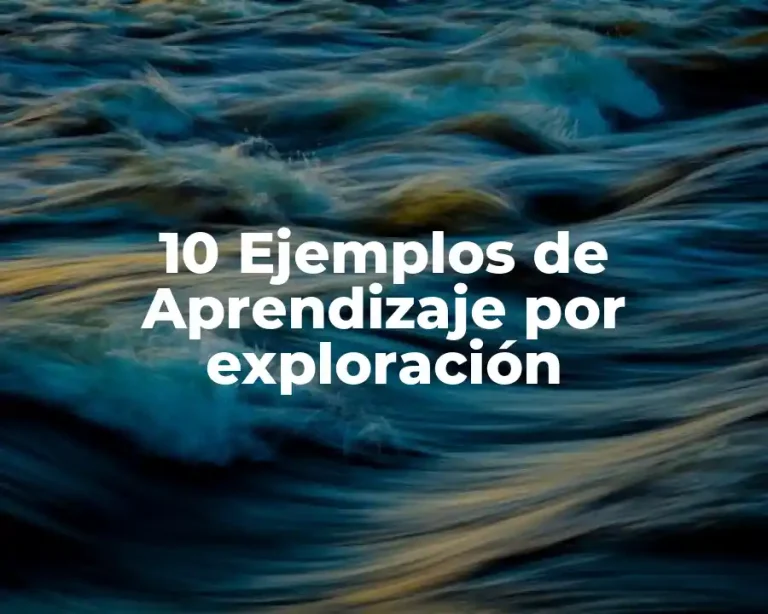 10 Ejemplos de Aprendizaje por exploración