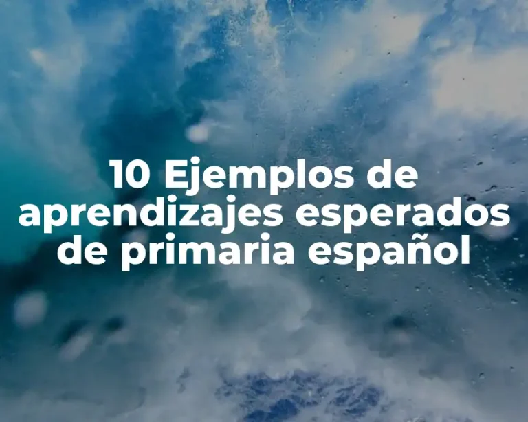 10 Ejemplos de aprendizajes esperados de primaria español