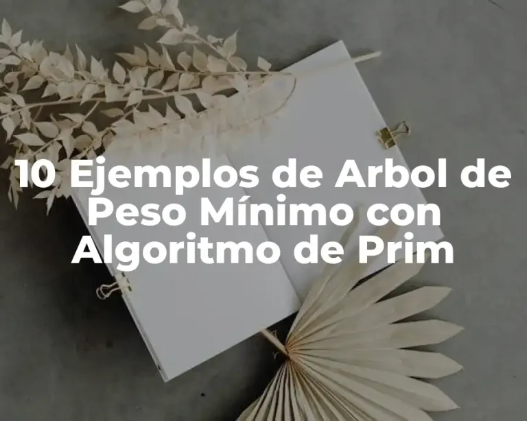 10 Ejemplos de Arbol de Peso Mínimo con Algoritmo de Prim