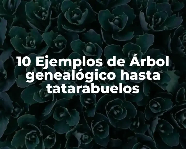 10 Ejemplos de Árbol genealógico hasta tatarabuelos