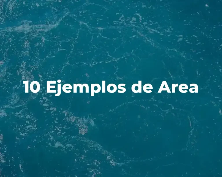 10 Ejemplos de Area