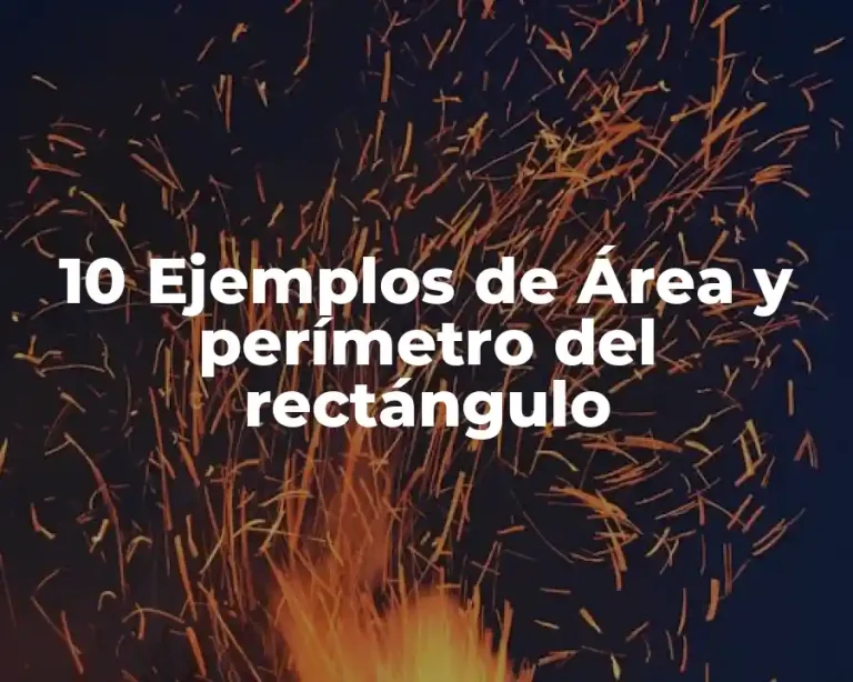 10 Ejemplos de Área y perímetro del rectángulo