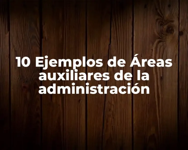 10 Ejemplos de Áreas auxiliares de la administración