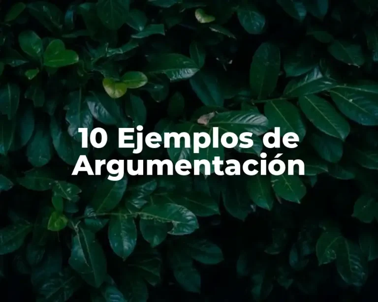 10 Ejemplos de Argumentación