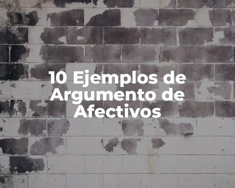 10 Ejemplos de Argumento de Afectivos