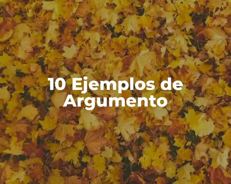 10 Ejemplos de Argumento