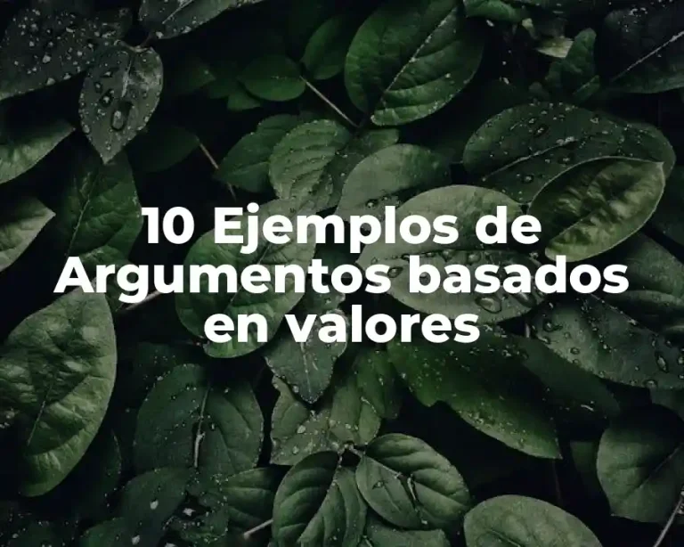 10 Ejemplos de Argumentos basados en valores
