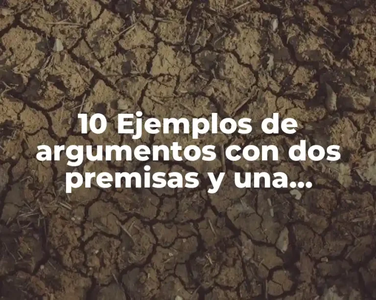 10 Ejemplos de argumentos con dos premisas y una conclusión
