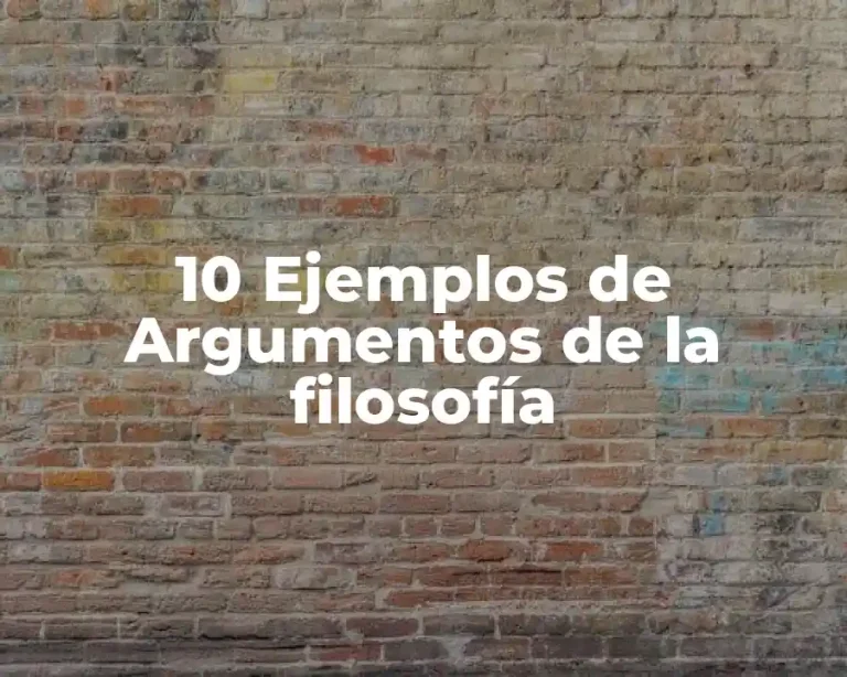 10 Ejemplos de Argumentos de la filosofía