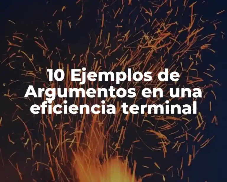 10 Ejemplos de Argumentos en una eficiencia terminal