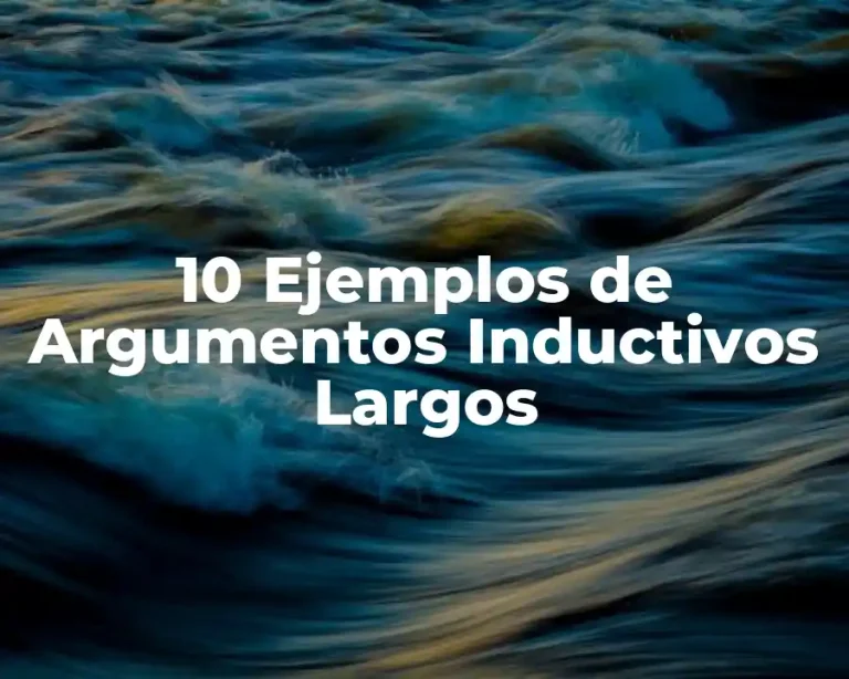 10 Ejemplos de Argumentos Inductivos Largos