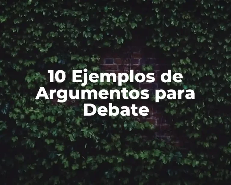 10 Ejemplos de Argumentos para Debate
