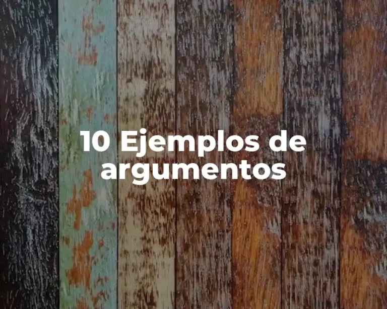 10 Ejemplos de argumentos