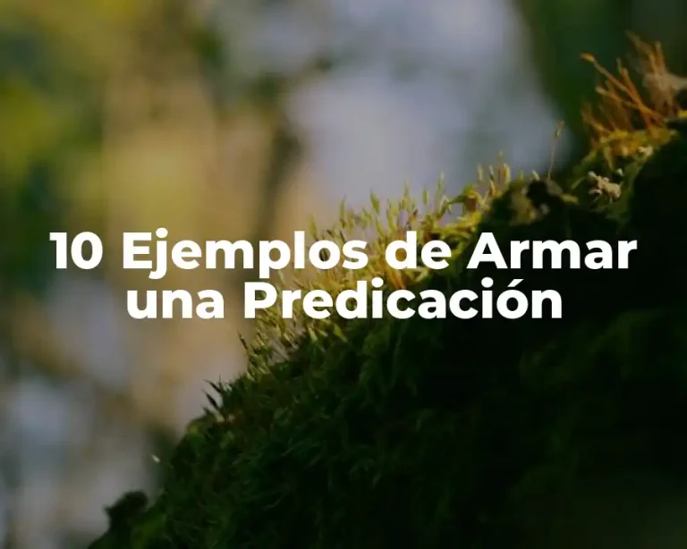 10 Ejemplos de Armar una Predicación