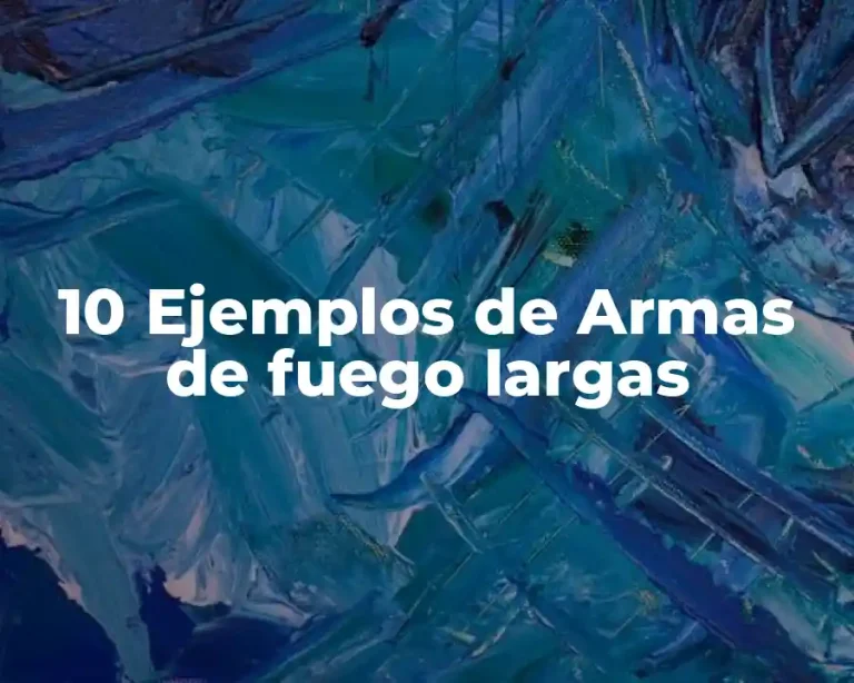 10 Ejemplos de Armas de fuego largas