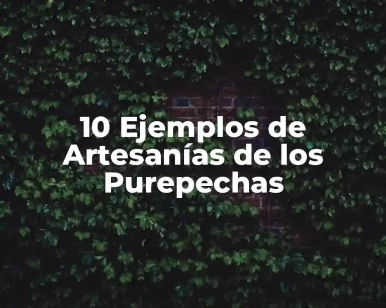 10 Ejemplos de Artesanías de los Purepechas