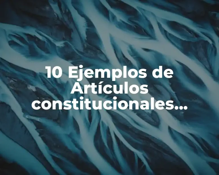 10 Ejemplos de Artículos constitucionales referentes a derecho administrativo