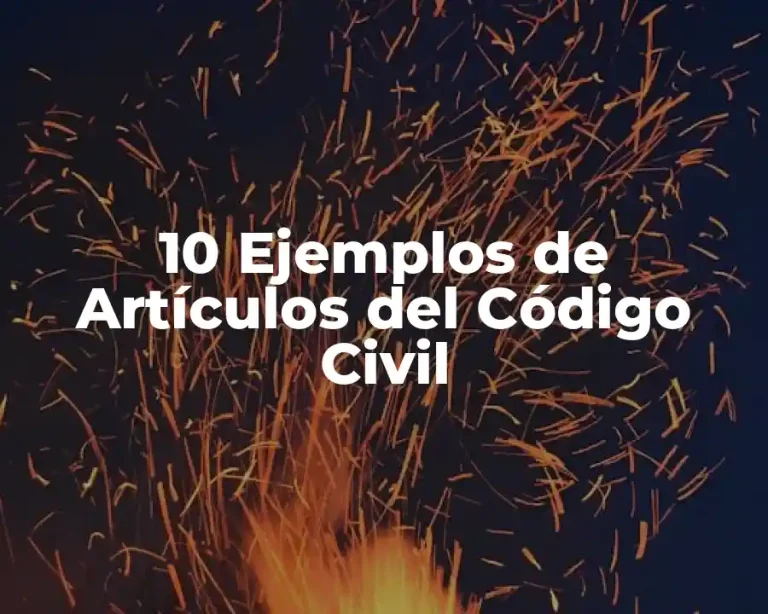 10 Ejemplos de Artículos del Código Civil