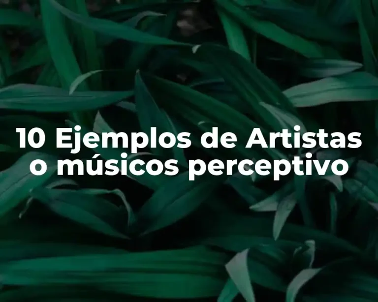 10 Ejemplos de Artistas o músicos perceptivo