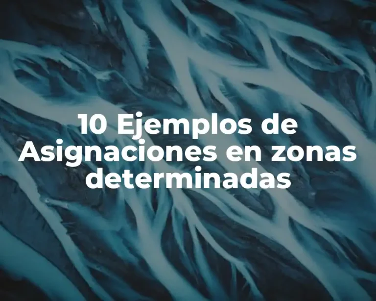 10 Ejemplos de Asignaciones en zonas determinadas