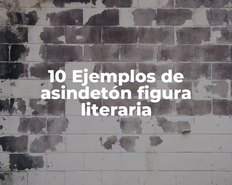 10 Ejemplos de asindetón figura literaria