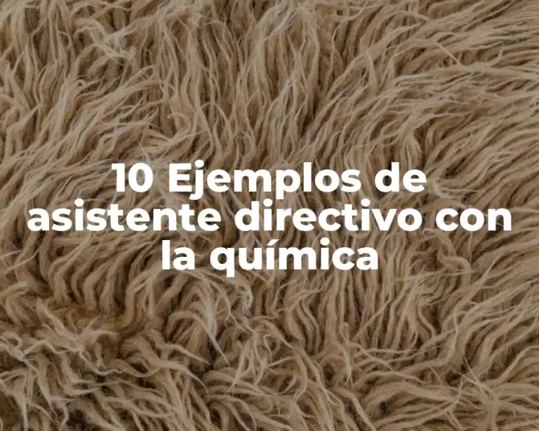 10 Ejemplos de asistente directivo con la química