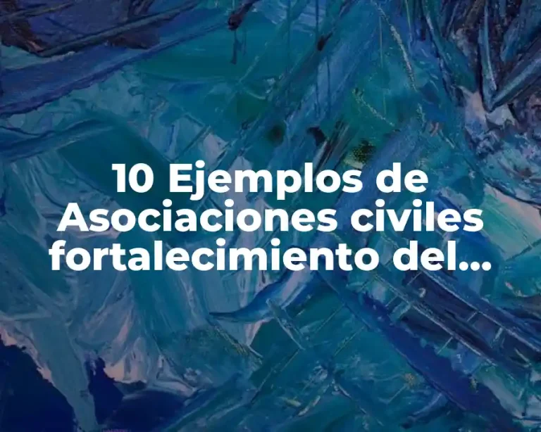 10 Ejemplos de Asociaciones civiles fortalecimiento del tejido social