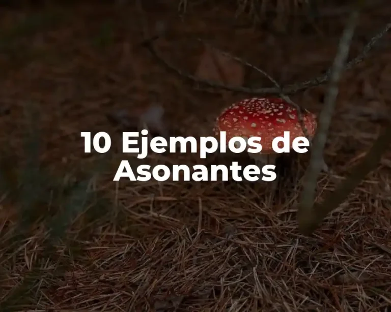 10 Ejemplos de Asonantes
