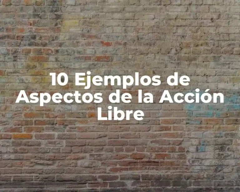 10 Ejemplos de Aspectos de la Acción Libre