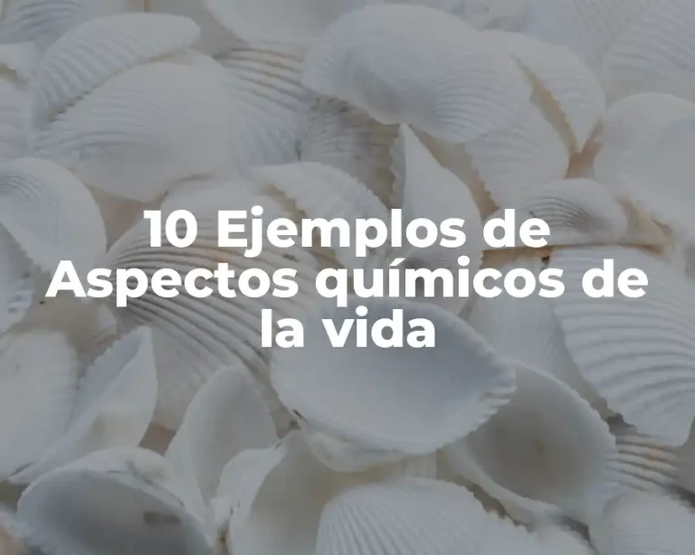 10 Ejemplos de Aspectos químicos de la vida