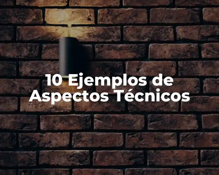 10 Ejemplos de Aspectos Técnicos